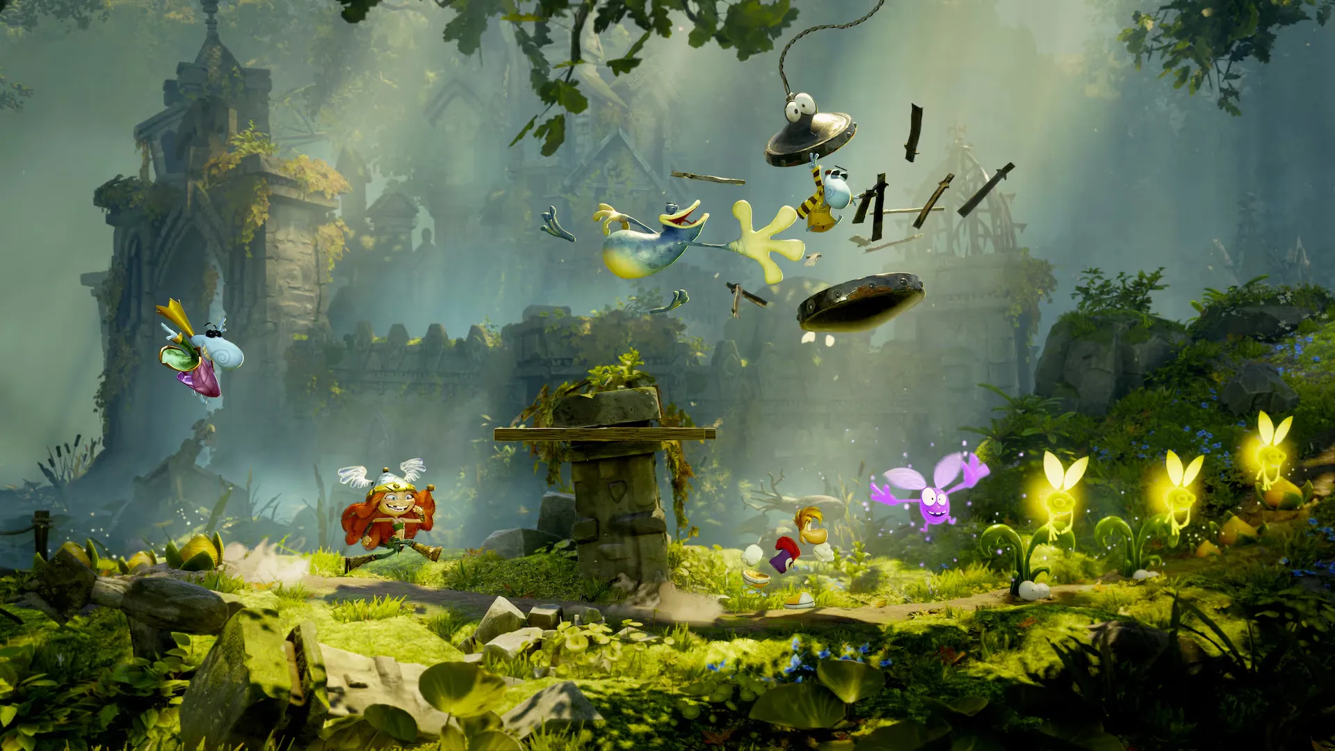 Imagem do jogo Rayman com visão lateral