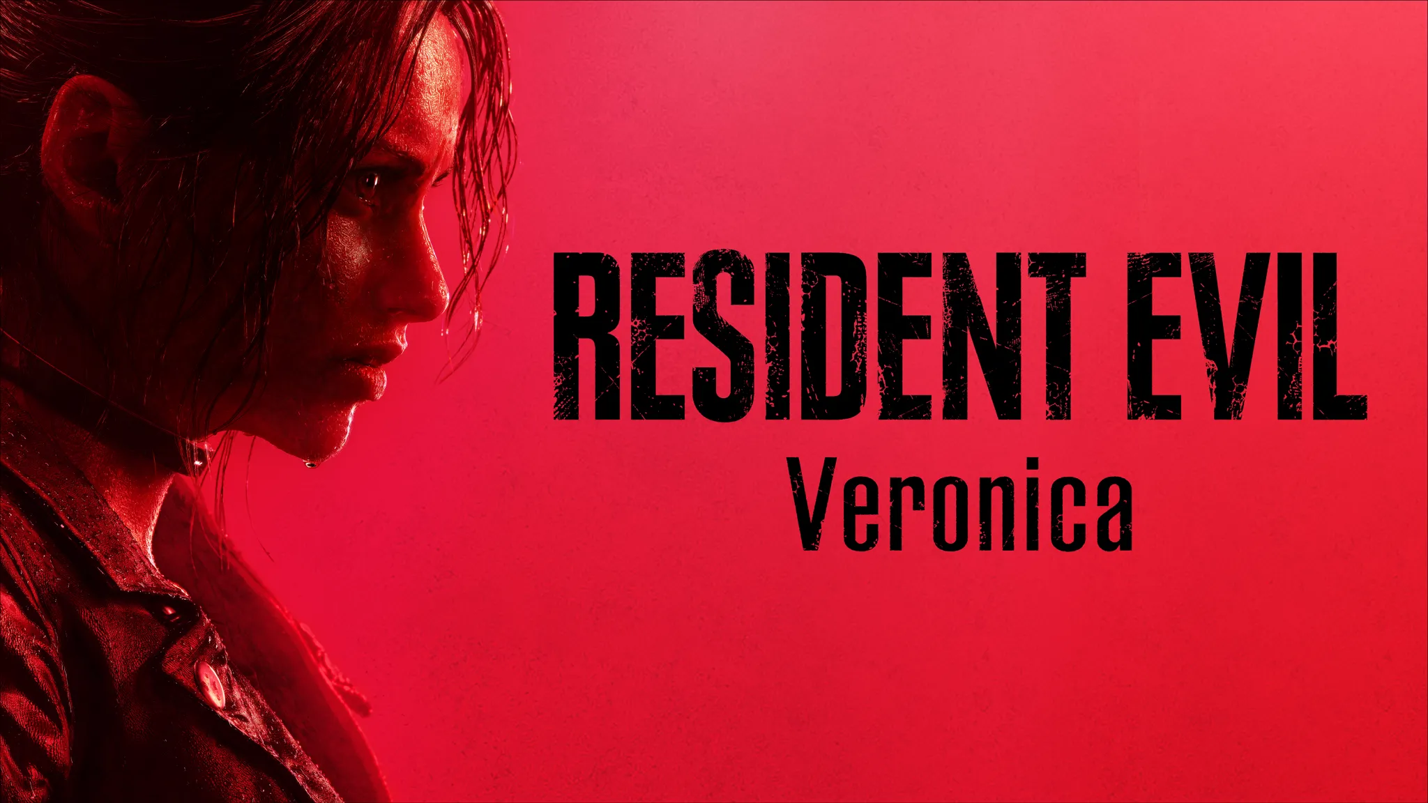 Imagem da Clair Redfield em um fundo vermelho
